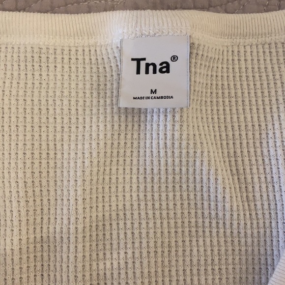 Tna Thermal Henley Long Sleeve White M - Picture 2 of 6